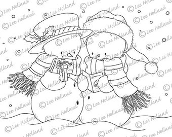 Snowman couple