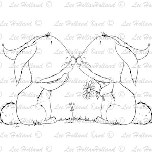Love Bunnies, Card making, digital stamp, digi, crafting, bunny, rabbit,
