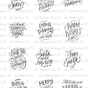 84 JPEG Christmas Sentiments, Digital stamp, Digi, Card making, Stamp, Digital Stamp, Sentiments image 4