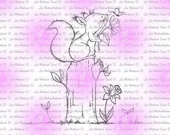 Squirrel on woodland stump, Digital Stamp , card Making, Stamp, Digi, Cute Digital Stamp