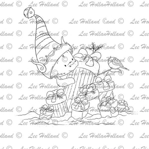 Carimbo Digital, Dragão com robins, confecção de cartões, Digi Stamp, Carimbo,