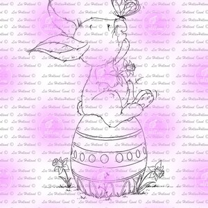 Osterhase mit Schmetterling, Kartenherstellung, digitaler Stempel, digi, basteln, Hase, Kaninchen,