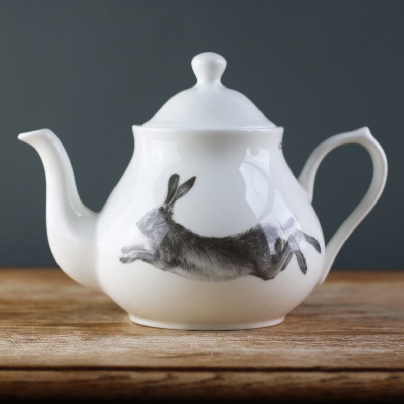 Running Hare Fine Bone China Teapot image 1