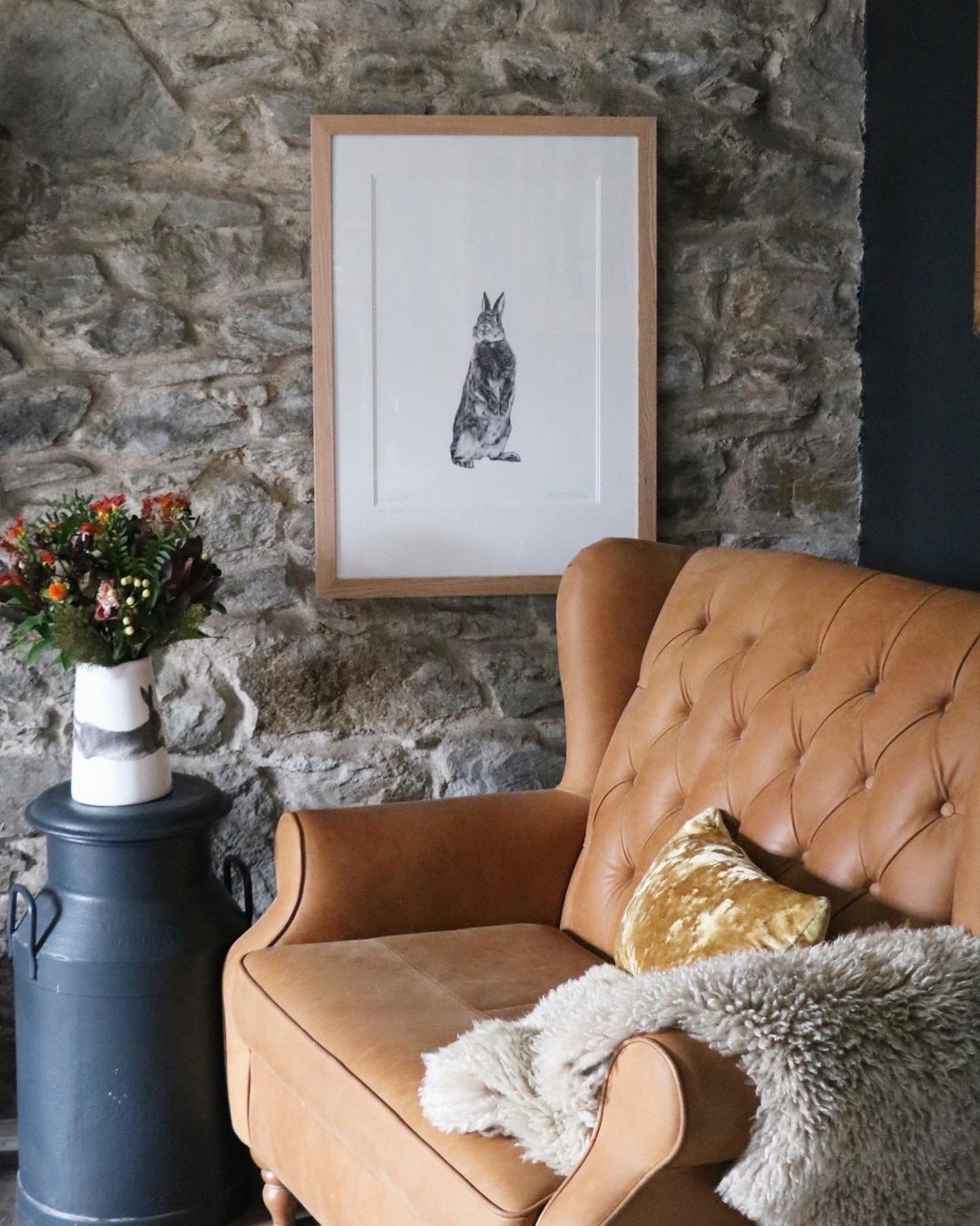Rabbit Portrait Print, Limited Edition Giclee Art - Etsy
