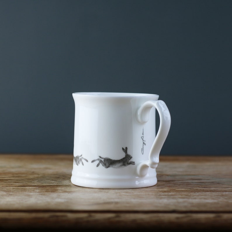 Running Hare Fine Bone China Tankard image 2