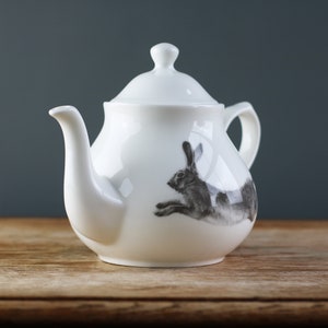 Running Hare Fine Bone China Teapot image 2