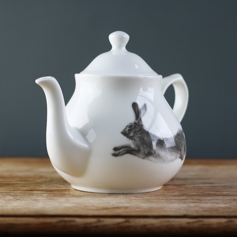 Running Hare Fine Bone China Teapot image 2