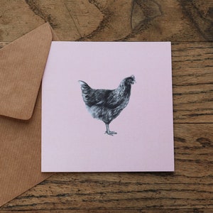 Carte Rose Tendre 'Fat Chicken'