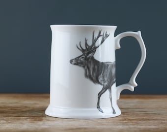 Strolling Stag Fine Bone China Pint Tankard