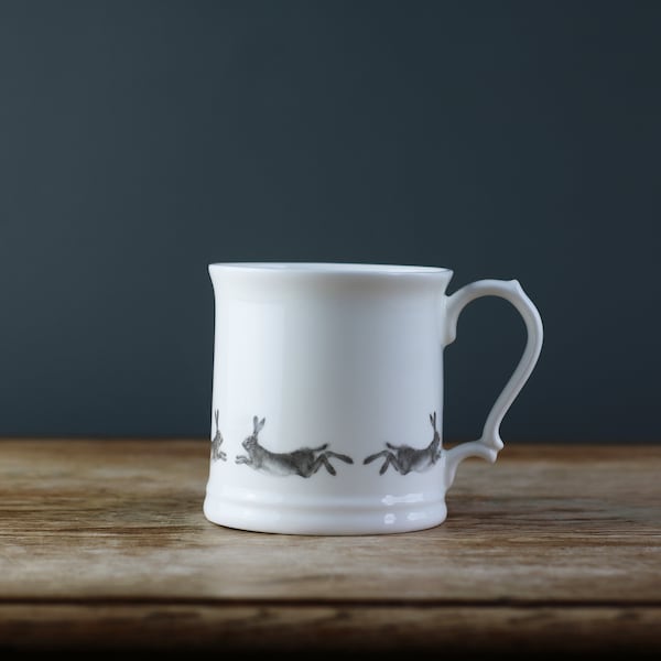 Running Hare Fine Bone China Tankard