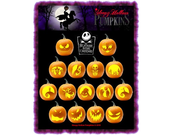 Nightmare Before Christmas Pumpkin Carving Patterns