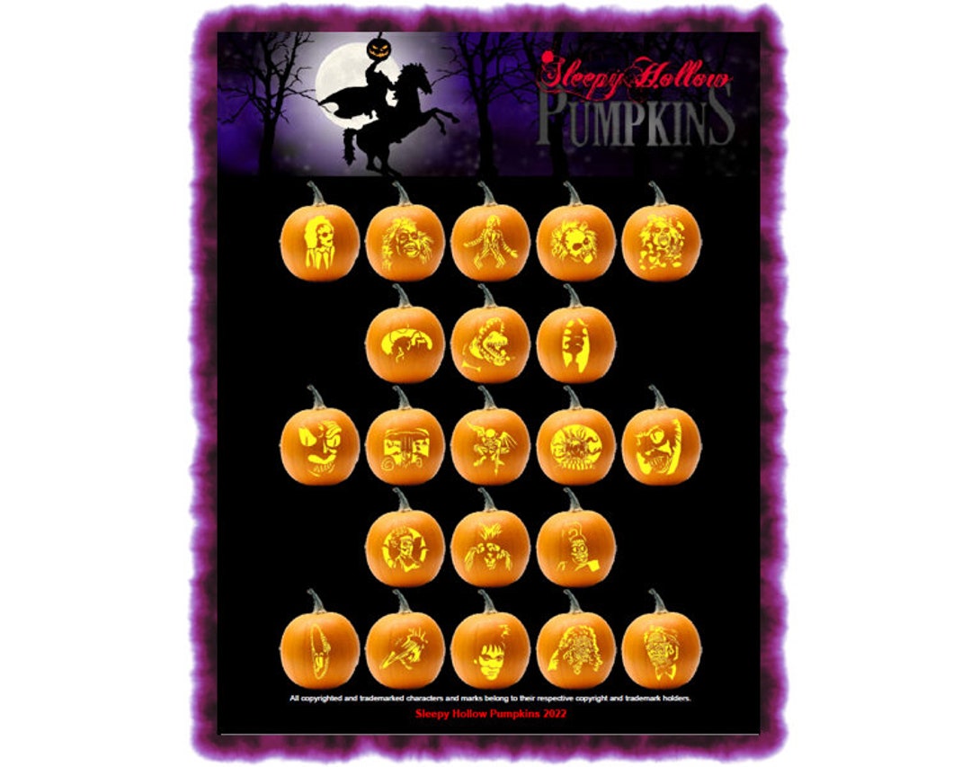 Beetlejuice Pumpkin Carving Patterns Printable PDF Etsy