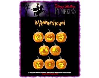 Halloweentown Pumpkin Carving Patterns - Printable PDF