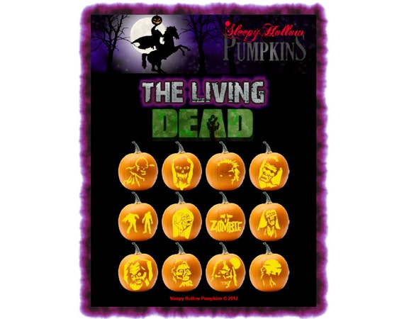 The Living Dead Pumpkin Carving Patterns Printable PDF