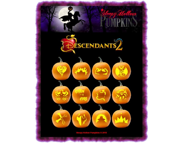 Descendants 2 Pumpkin Carving Patterns Printable PDF Etsy Canada Descendants 2 Pumpkin Carving Patterns Printable PDF Etsy Canada