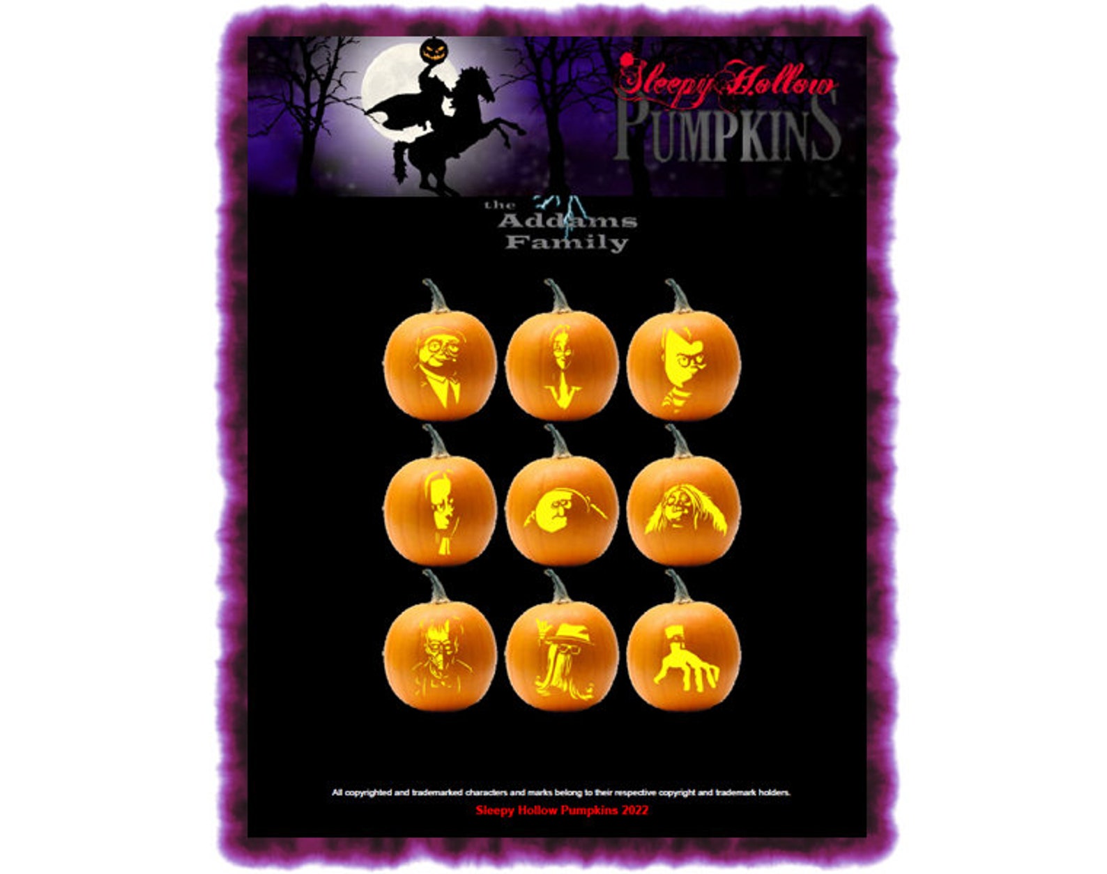 The Addams Family Pumpkin Carving Patterns Printable PDF Etsy the-addams-family-pumpkin-carving-patterns-printable-pdf-etsy