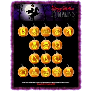 Haunted Mansion Pumpkin Carving Patterns - Printable PDF