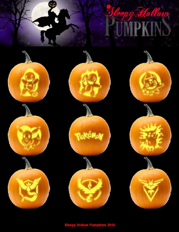 Pokemon Pumpkin Carving Patterns Printable PDF - Etsy pokemon-pumpkin-carving-patterns-printable-pdf-etsy