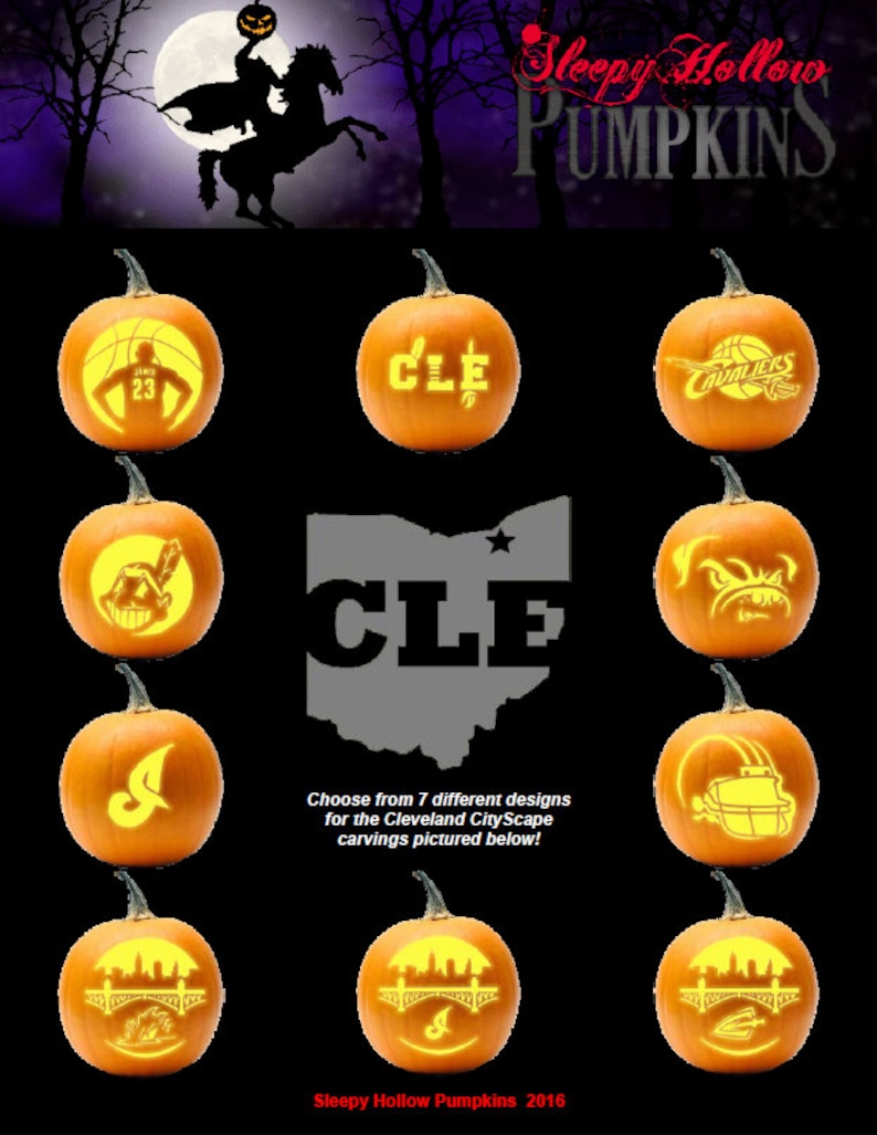 Cleveland Sports Pumpkin Carving Patterns Printable PDF Etsy cleveland-sports-pumpkin-carving-patterns-printable-pdf-etsy