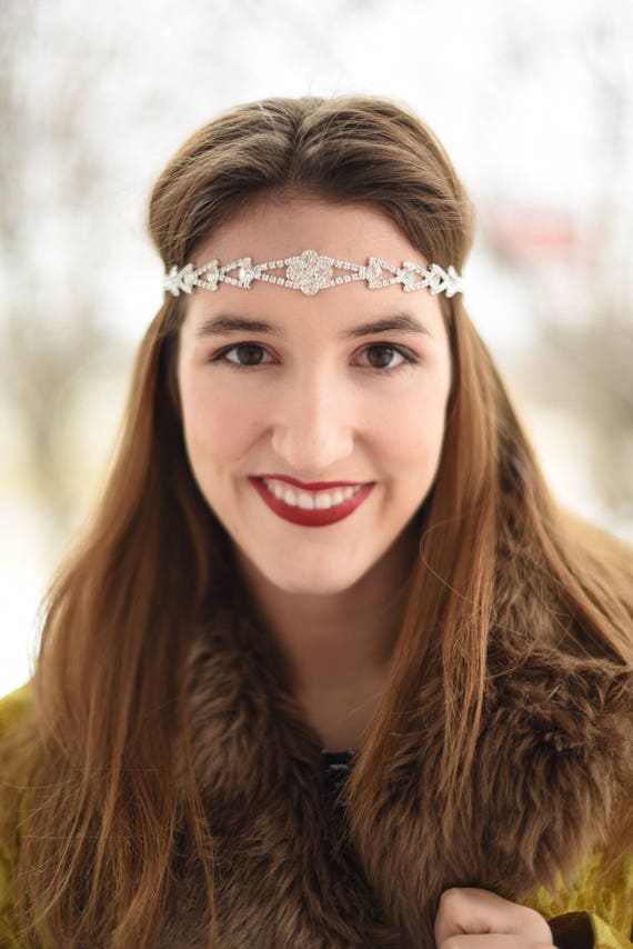 Bridal Headpiece Flapper Headband The Great Gatsby Etsy