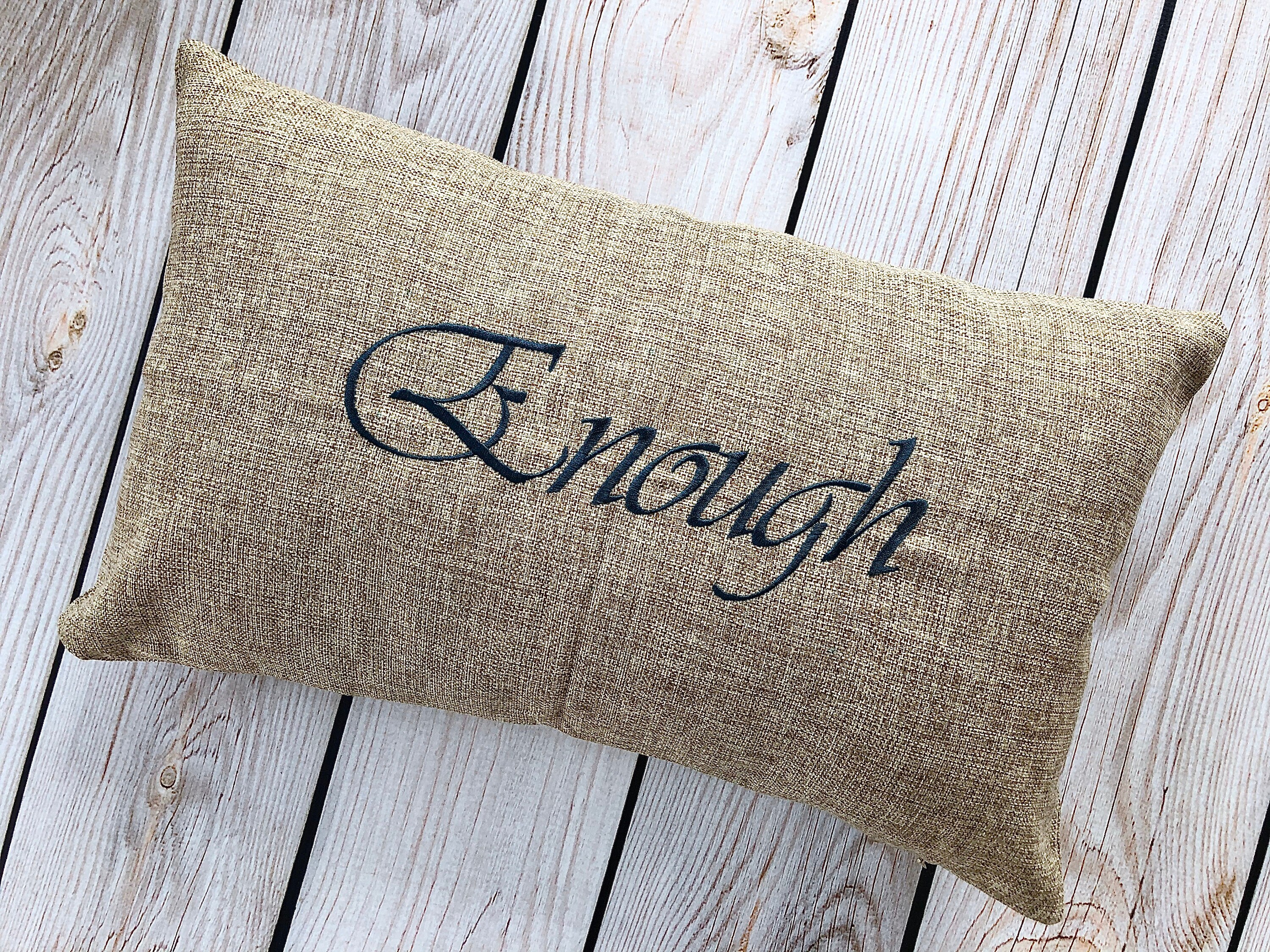 Custom Name Pillow Cover Embroidered Wedding Gift Etsy