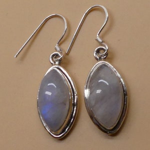 Moonstone 925 silver hanging earrings