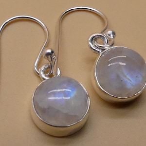 Moonstone 925 silver hanging earrings