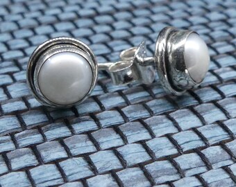 Hübsche Perlen 925 Silber Ohrstecker