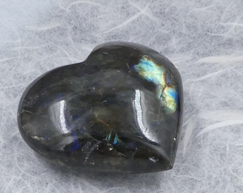 Heart of shimmering labradorite