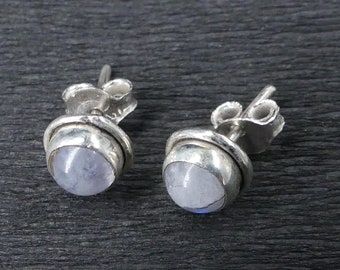 Moonstone 925 silver stud earrings