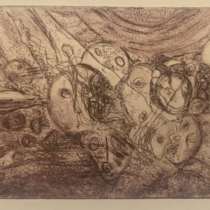 Ilse Kleinman (1925-2012) Abstract signed Etching