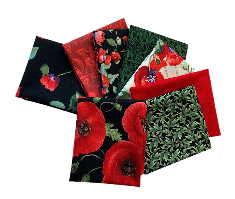 Asian Quilting Sewing Fat Quarter Color Pack Poppy Panache