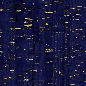 Uncorked 09-MIDNIGHT - Cork Look with Metallic - 50107M-09 - MIDNIGHT - By the Half Yard
