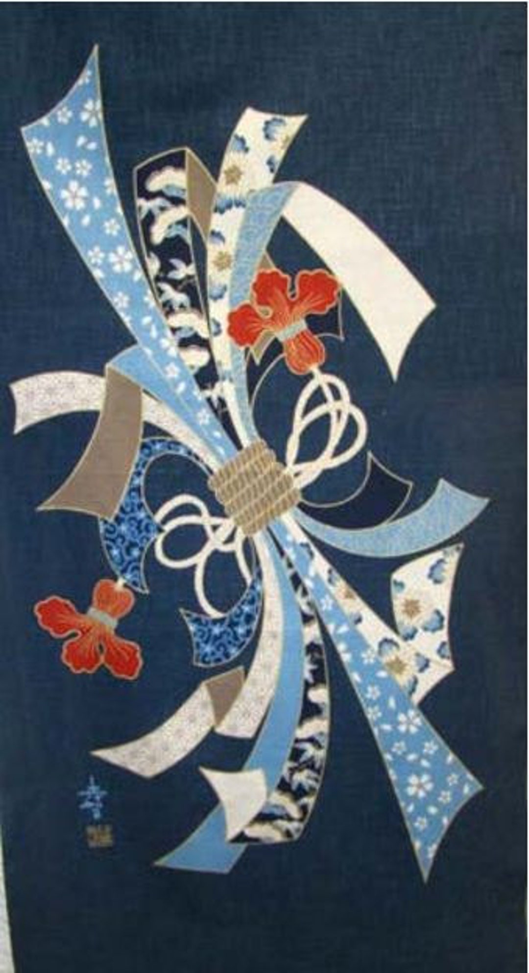 Japanese Noren Panel Noshi Ribbon Etsy
