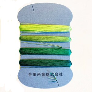 07 GRASS GREENS - 100wt Silk - Kinkame Thread Assortment