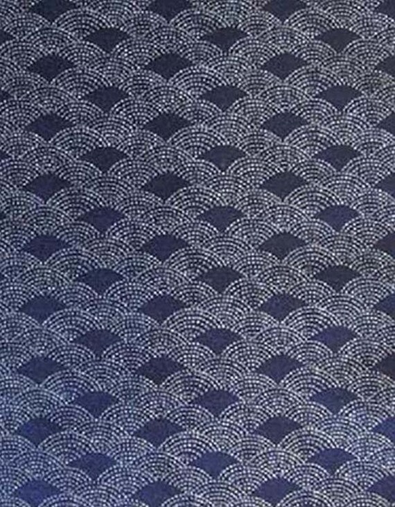 Shibori Dragon Little House Japanese Sewing Notions Blue Rubber Grip