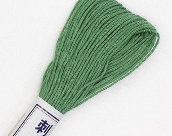 20m - # 07 Green - Olympus Japanese Cotton Sashiko Thread