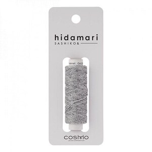 May include: A spool of gray sashiko thread with the text "hidamari SASHIKO&" and "COSMIO" on the packaging.