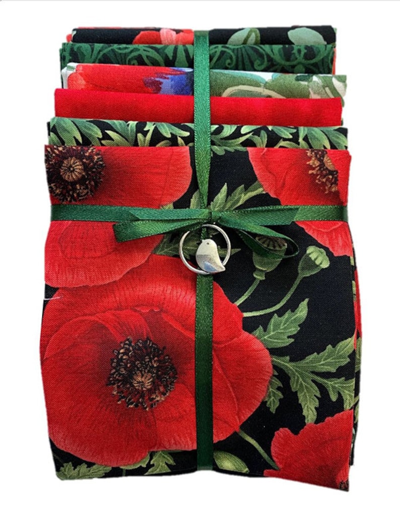 Asian Quilting Sewing Fat Quarter Color Pack Poppy Panache