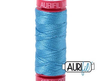 Aurifil 1320 - 12wt Cotton Thread - 54 yards - 1320 Medium Teal Blue