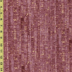 Uncorked 18-WINE - Cork Look with Metallic - 50107M-18 - WINE - By the Half Yard