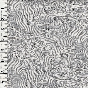 Sevenberry - Sevenberry Kasuri Collection - Small Dotted Crested Waves - SB-883332-1 - White - By the Half Yard