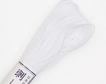 20m - # 01 White - Olympus Japanese Cotton Sashiko Thread