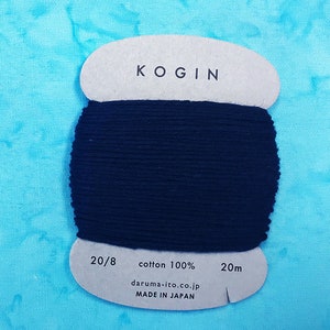 Thick 07 - Dark Navy - Indigo - Daruma Sashiko Thread - Thick Weight - 20m