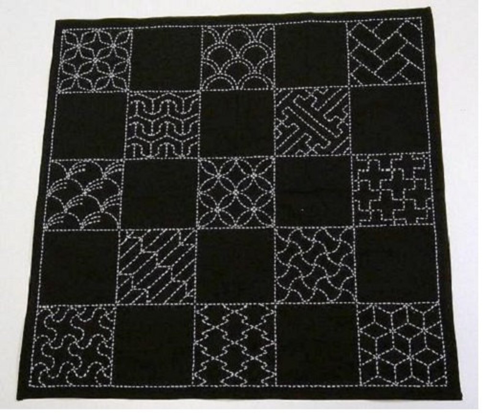Sashiko KIT Preprinted Placemat Furoshiki Design Sampler Etsy