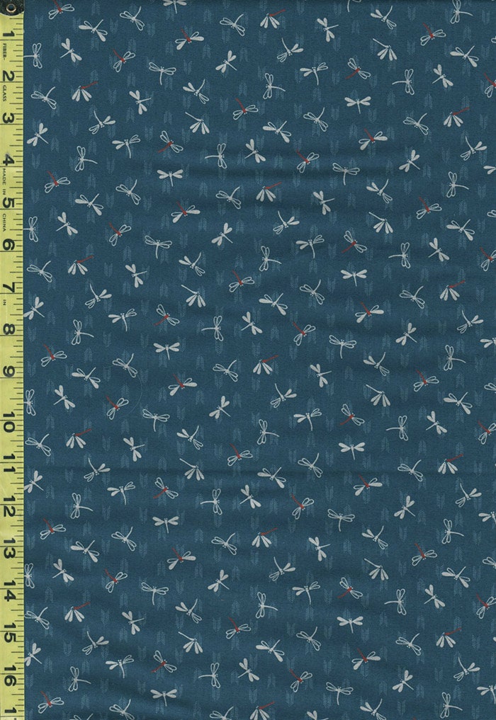 Sevenberry - Japanese Fabric - Dragonflies & Chevrons - SB