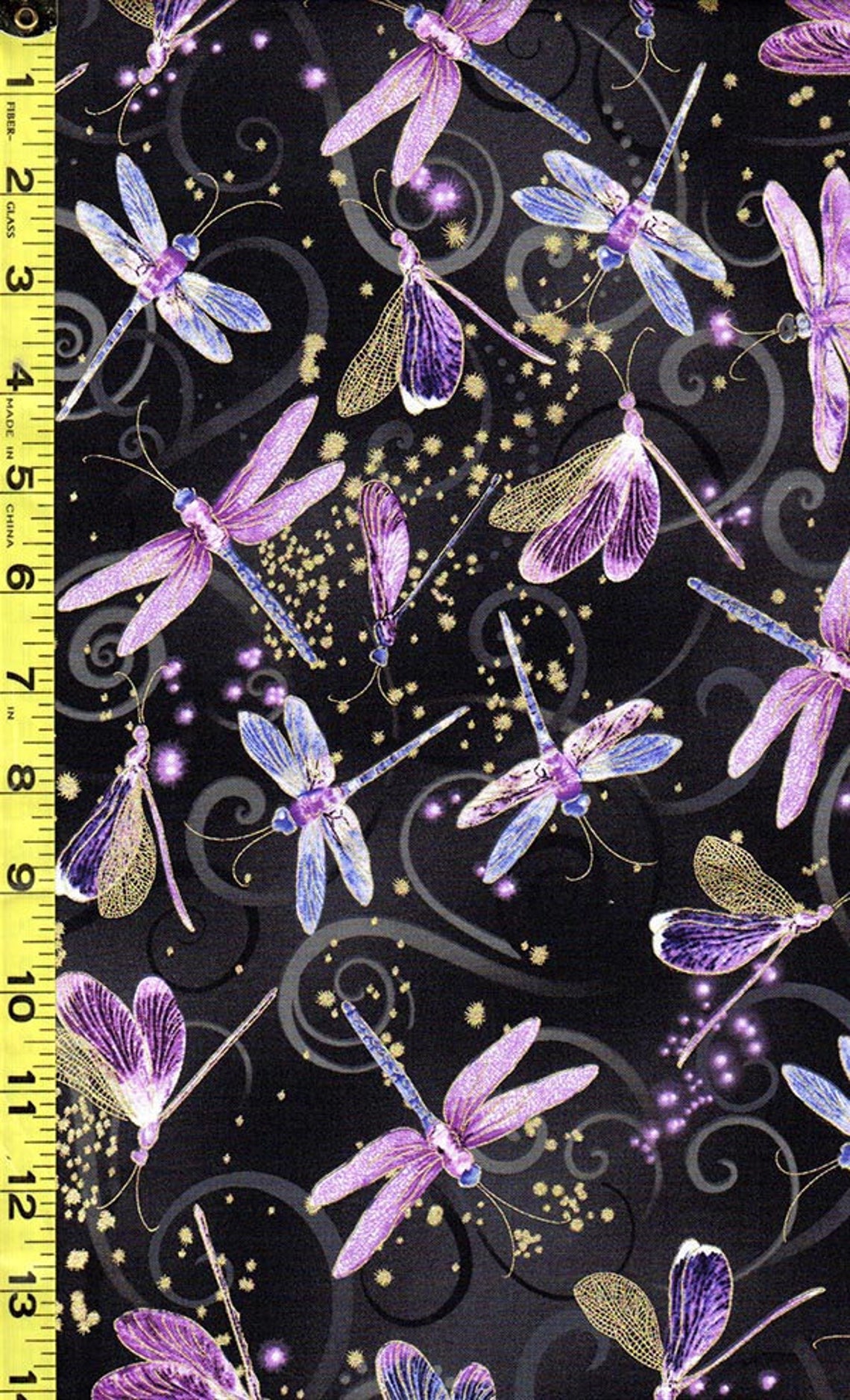 SALE Dragonfly Dance Fabric Dancing Dragonflies 8498M66 Etsy