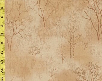 Japanese - Yoko Saito Centenary Collection - Forest Trees - CE-10522S-C - Taupey Brown - By the Half Yard