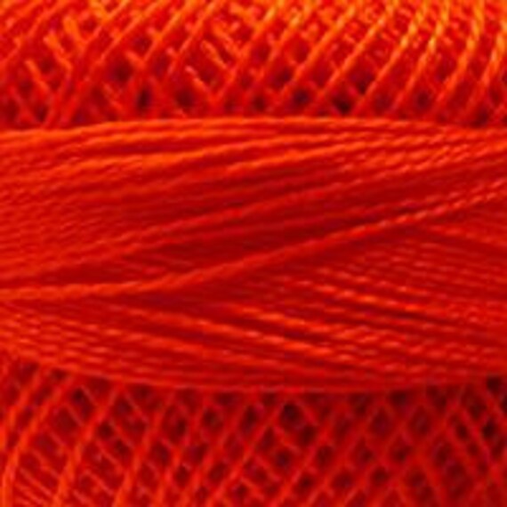 Perle Cotton: 1163 Bright Orange Red Perle Cotton: 1163 Bright Orange Red