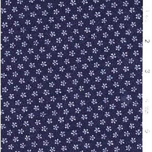 Indigo - Tiny Five Petal Flower - Japanese Indigo Fabric - AP1310-16 - By the Half Yard